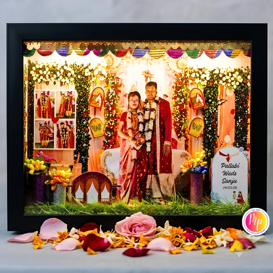 Wedding Miniature Frame With LED Light