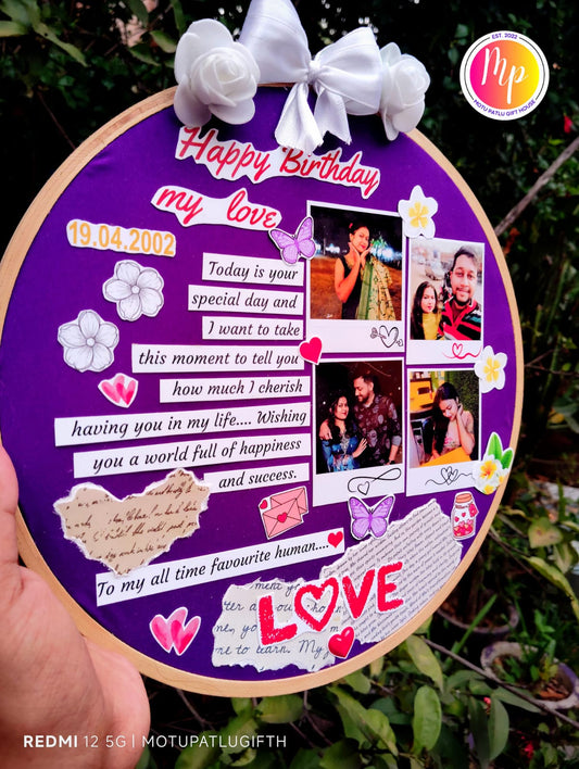 Customized Hoop Photo Frame - Birthday Special