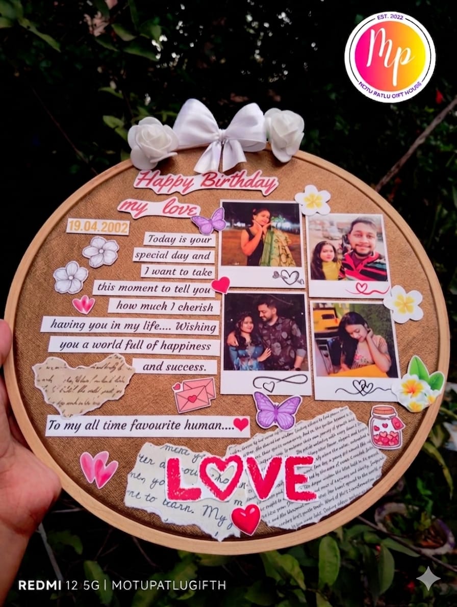 Customized Hoop Photo Frame - Birthday Special