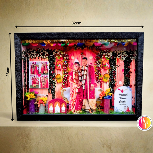 Wedding Miniature Frame With LED Light