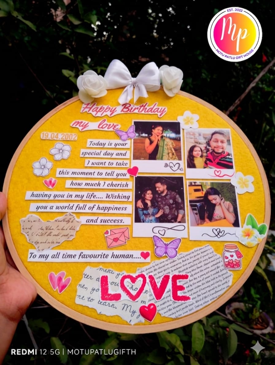 Customized Hoop Photo Frame - Birthday Special