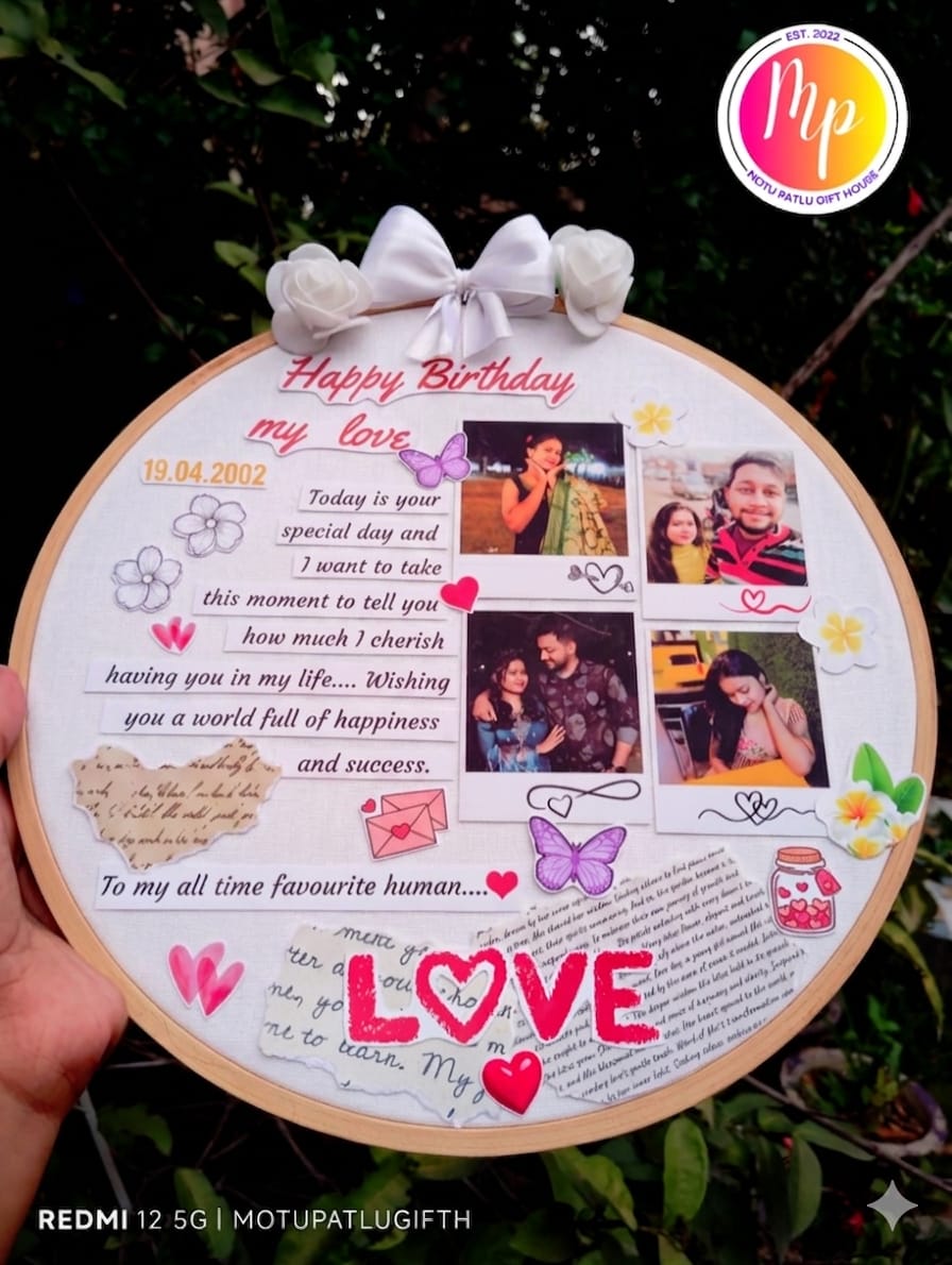 Customized Hoop Photo Frame - Birthday Special